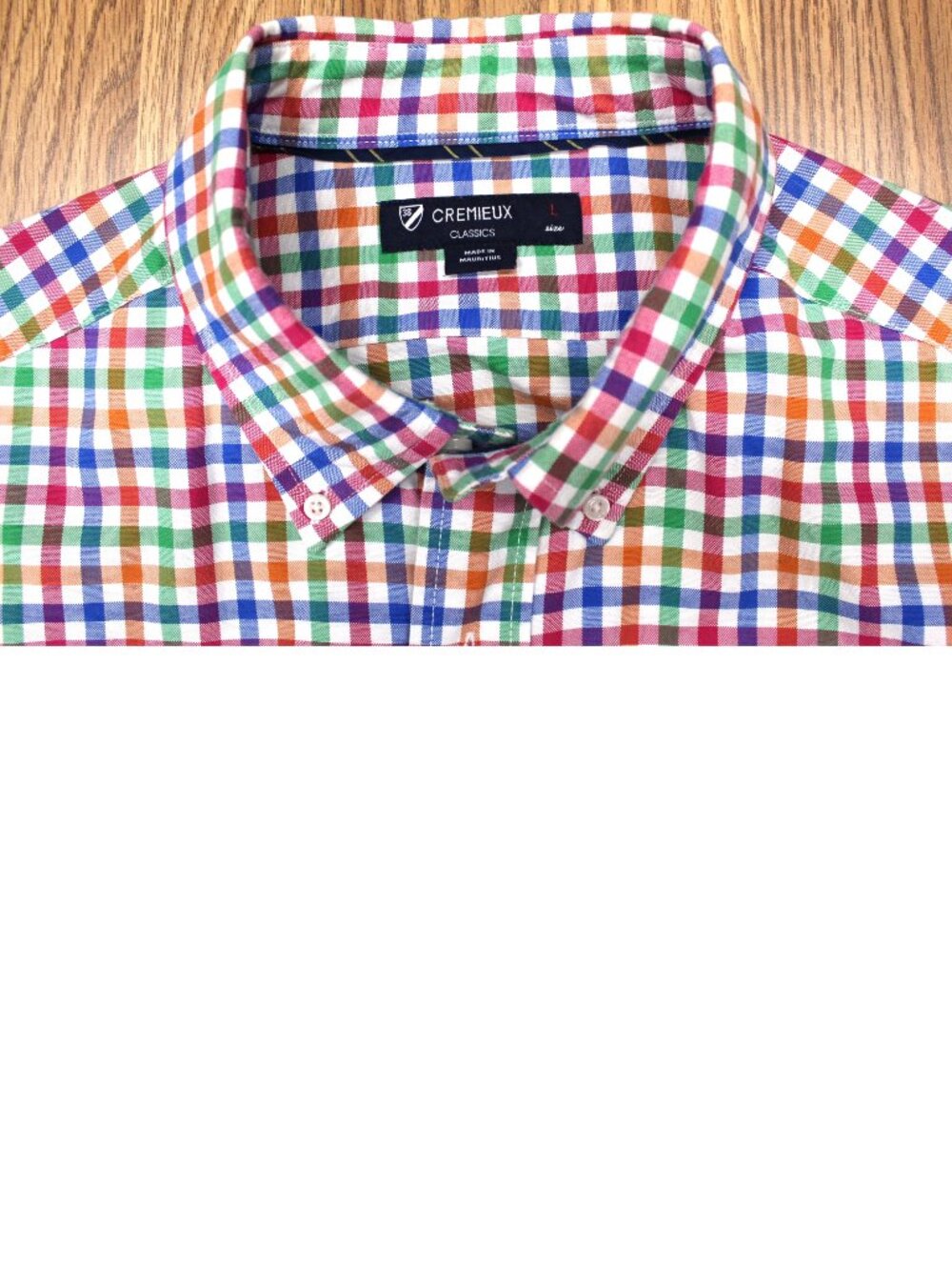 DANIEL CREMIEUX REGULAR FIT 100% COTTON SHIRT GINGHAM PLAID Sz LARGE, L